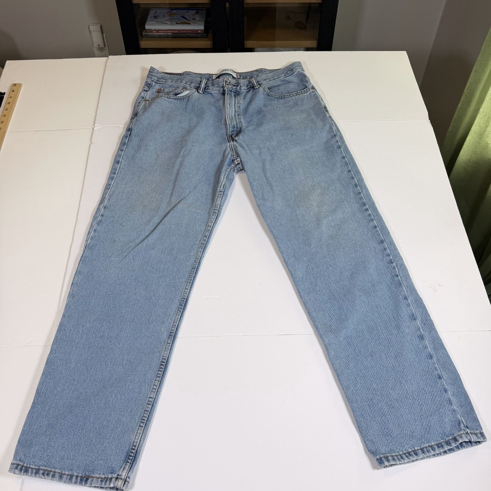 Levi's 550 Straight Jeans Mens 38x32 Blue Denim Medium Wash Casual Relaxed Fit